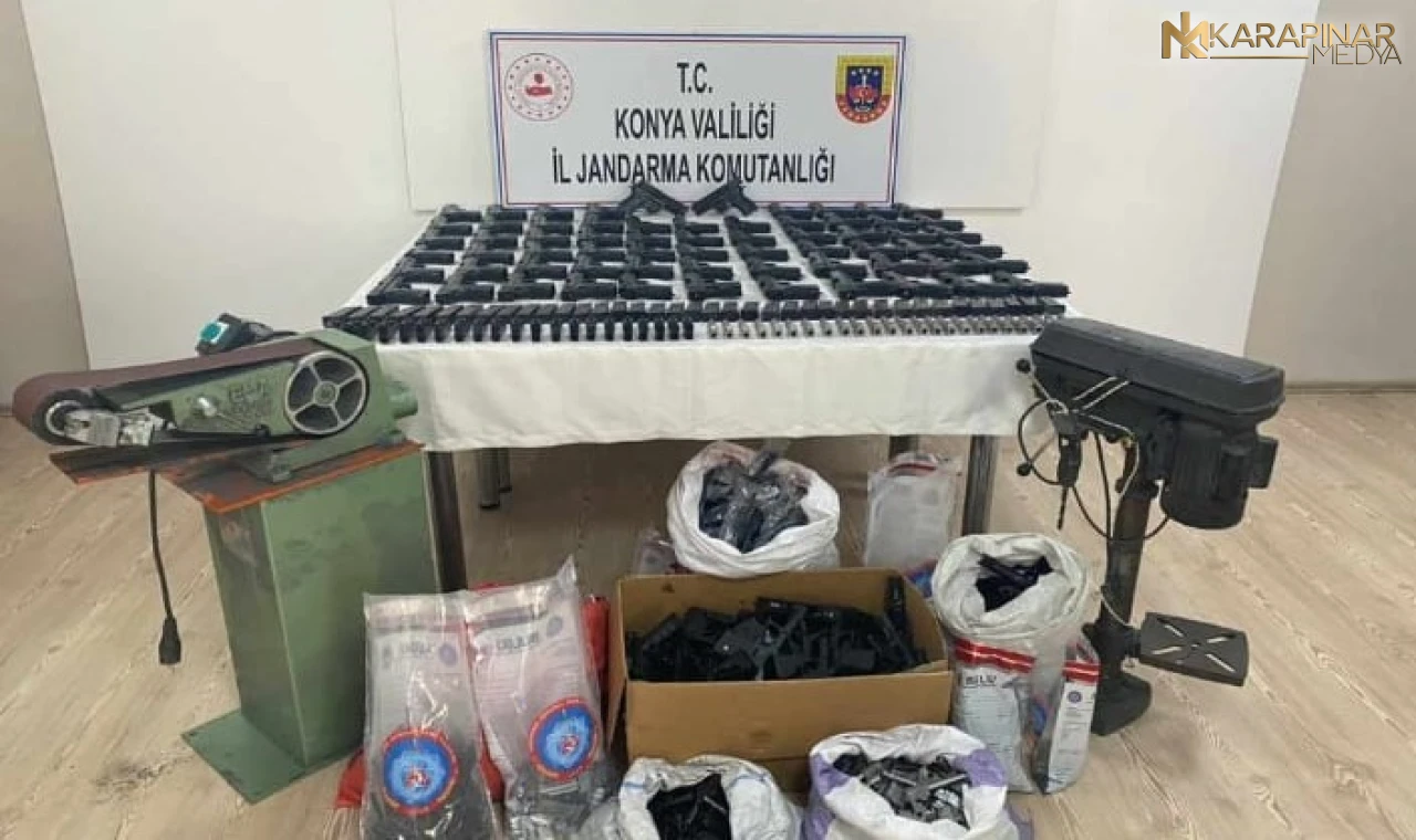 Jandarmanın baskın yaptığı ev silah imalathanesi çıktı