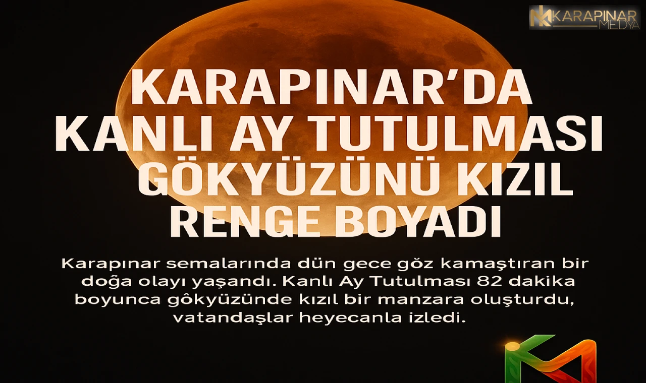 Karapınar’da Kanlı Ay Tutulması Gökyüzünü Kızıl Renge Boyadı