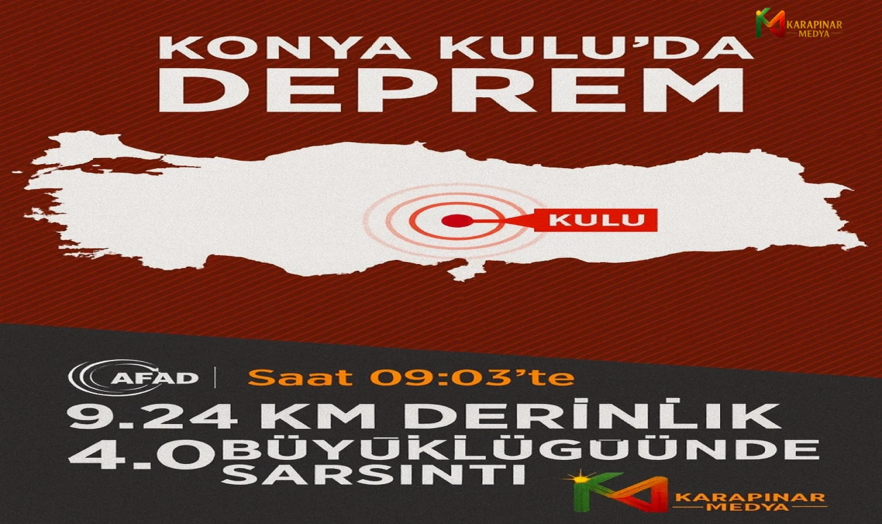 Konya Kulu’da 4 Büyüklüğünde Deprem: Can Kaybı veya Hasar Bildirilmedi