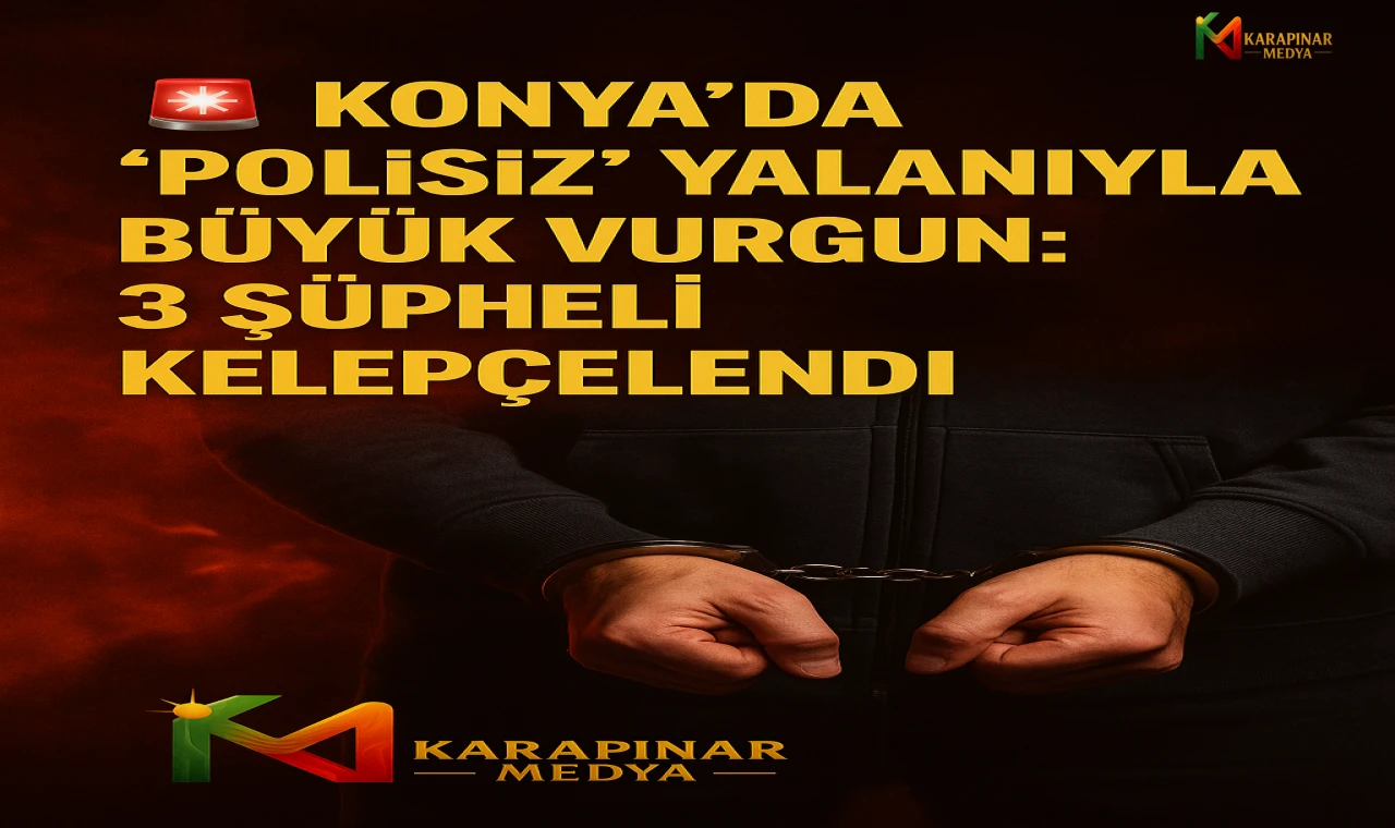 Konya’da “Polisiz” Yalanıyla Büyük Vurgun: 3 Şüpheli Kelepçelendi!