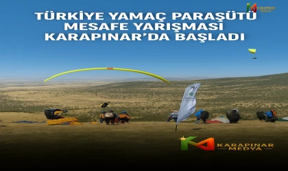Karapınar Semalarında Renkli Gösteri: Türkiye Yamaç Paraşütü Mesafe Yarışması Başladı!