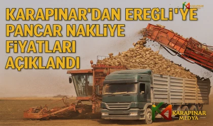 Ereğli Pancar Nakliye Fiyatları Açıklandı: En Yüksek 382 TL, En Düşük 202 TL