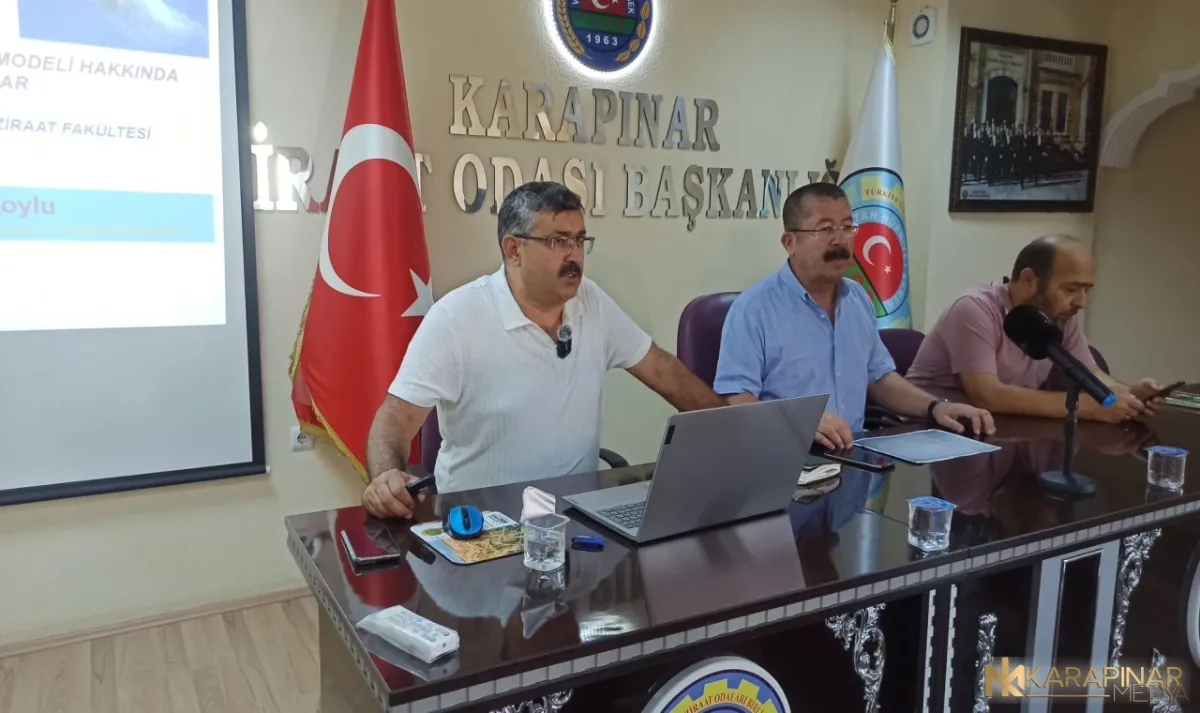 KARAPINAR ZİRAAT ODASI YENİ DESTEKLEME MODELİ İLE İLGİLİ BİLGİLENDİRME TOPLANTISI DÜZENLEDİ.
